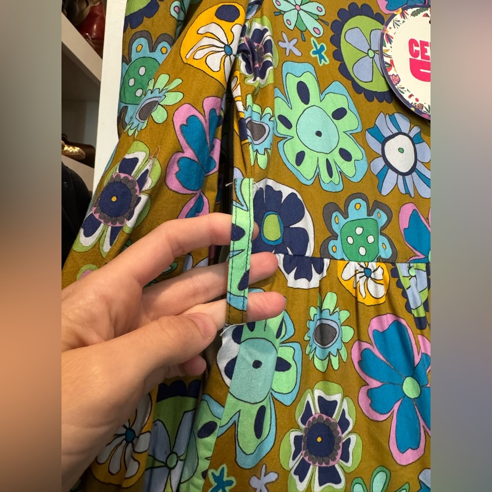 Celia B- NWT Karisismi Buttondown Multicolored Longsleeve Mini Dress - Picture 6 of 8